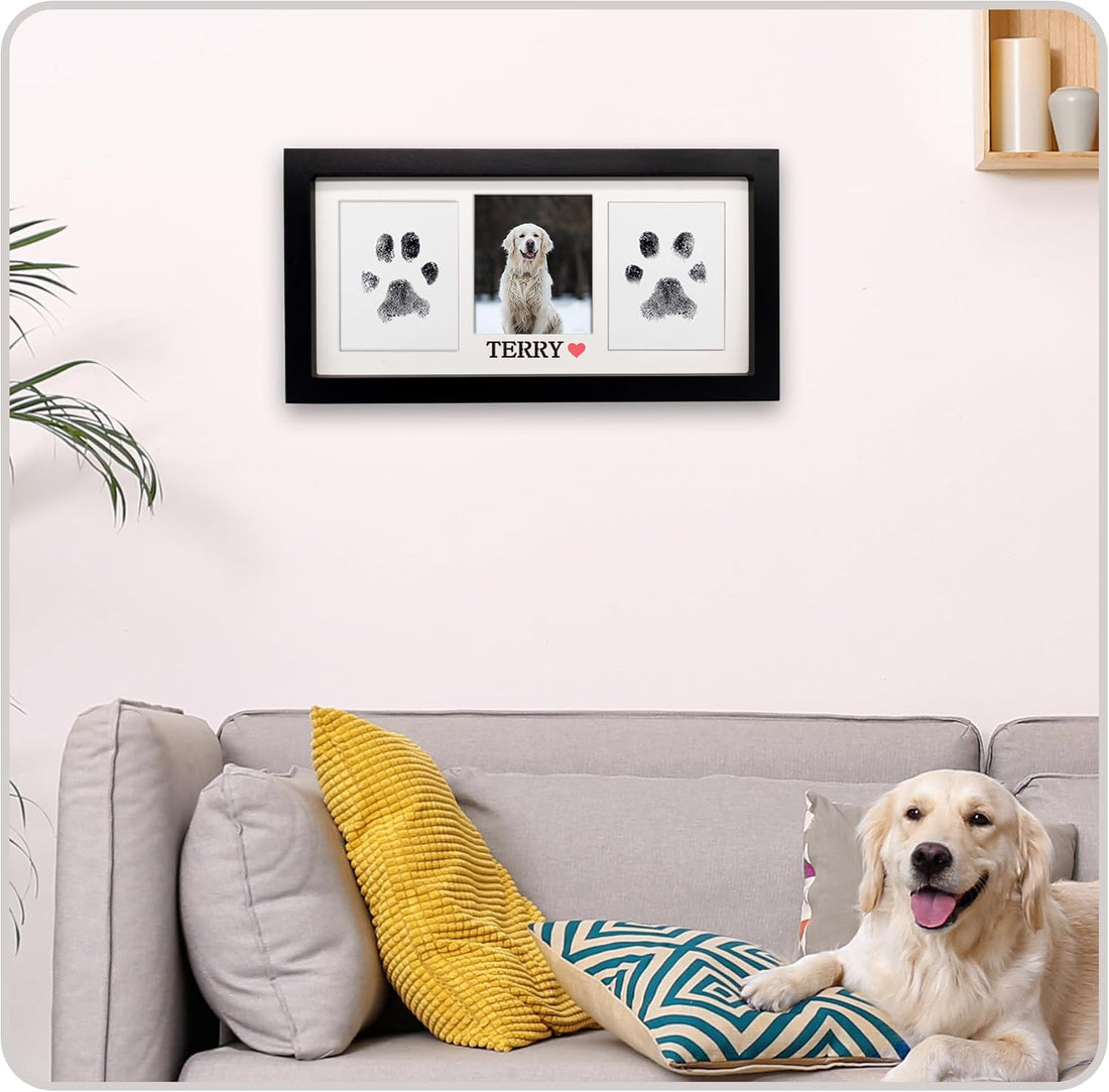 MYPAWLETS Paw Print Frame & Ink Pads Kit,Dog or Cat Paw Print Kit,2