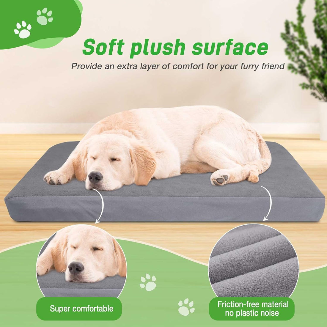 Dog Bed Covers Replacement Waterproof for Dog Bedding Washable Grey 2