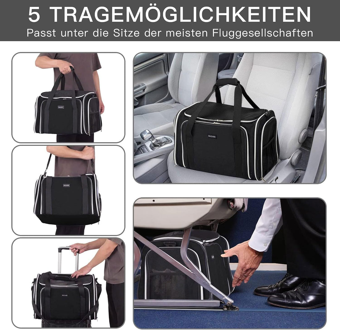 BAGLHER Cat Carrier Bag,Airline Approved Pet Carrier Soft Side Pet