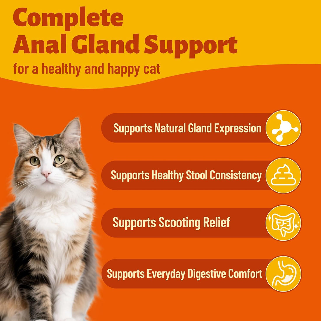 MULTIBITES 7.76 oz Anal Gland Bites for Cats - Anal Gland Health