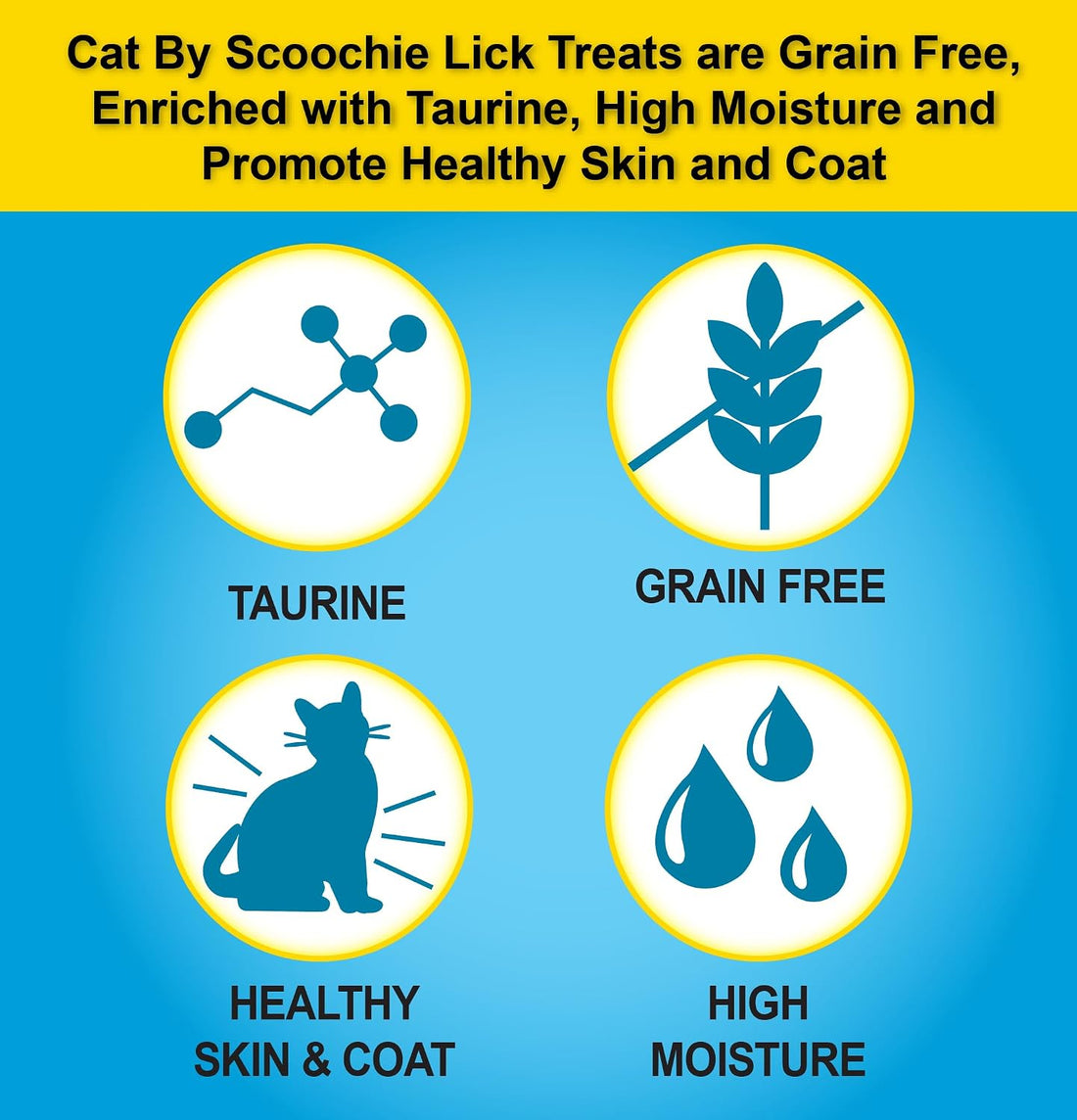Scoochie Pet Cat Lick Treats, Chicken Salmon & Beef, 0.5oz, 12 Pack