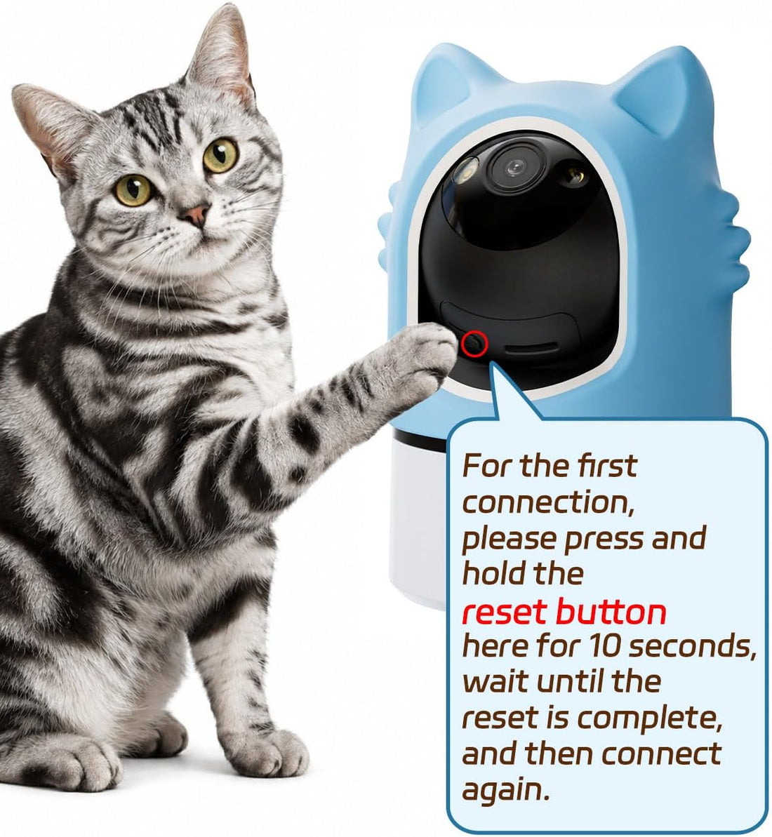 ALIOBC Pet Camera with Phone App Laser Toy 2K Cat Camera no