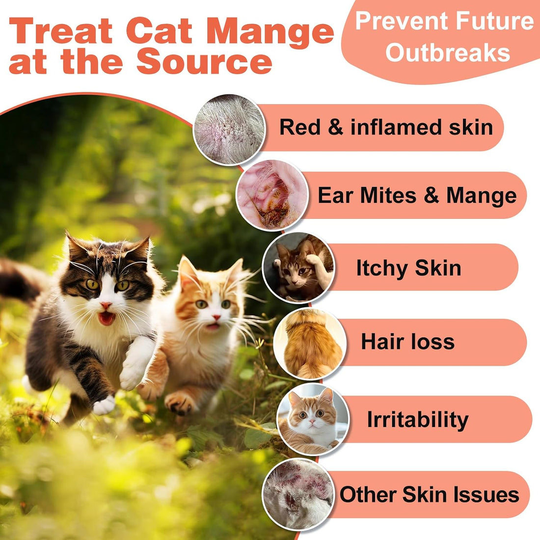 Netrca Mange Treatment Cats, Hair Regrowth, Skin Repair