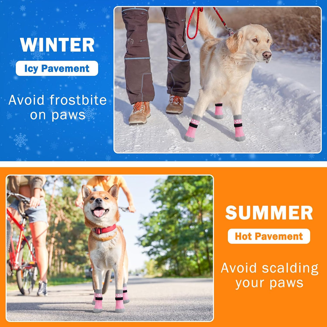 SCENEREAL Anti Slip Dog Sock to Prevent Licking Paws for Hardwood