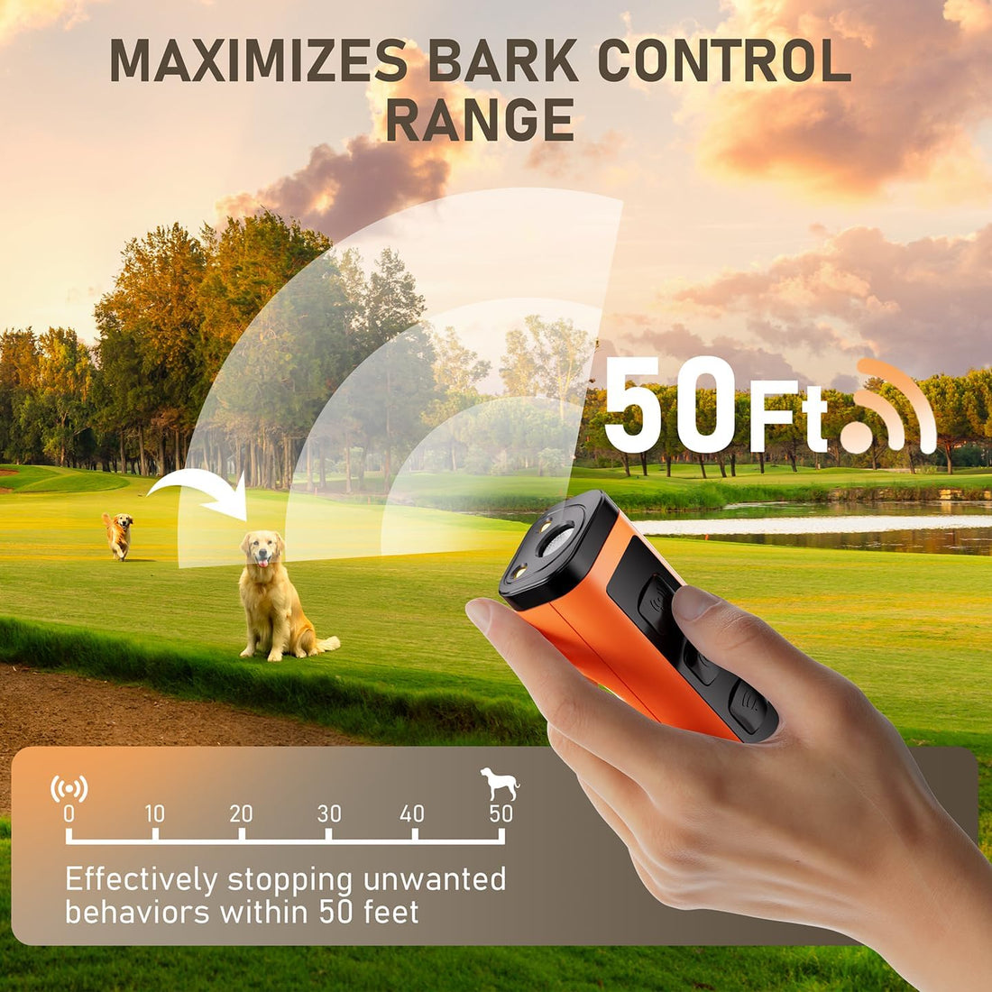 Dog Bark Deterrent Devices Rechargeable Anti-Barking Device for Dogs
