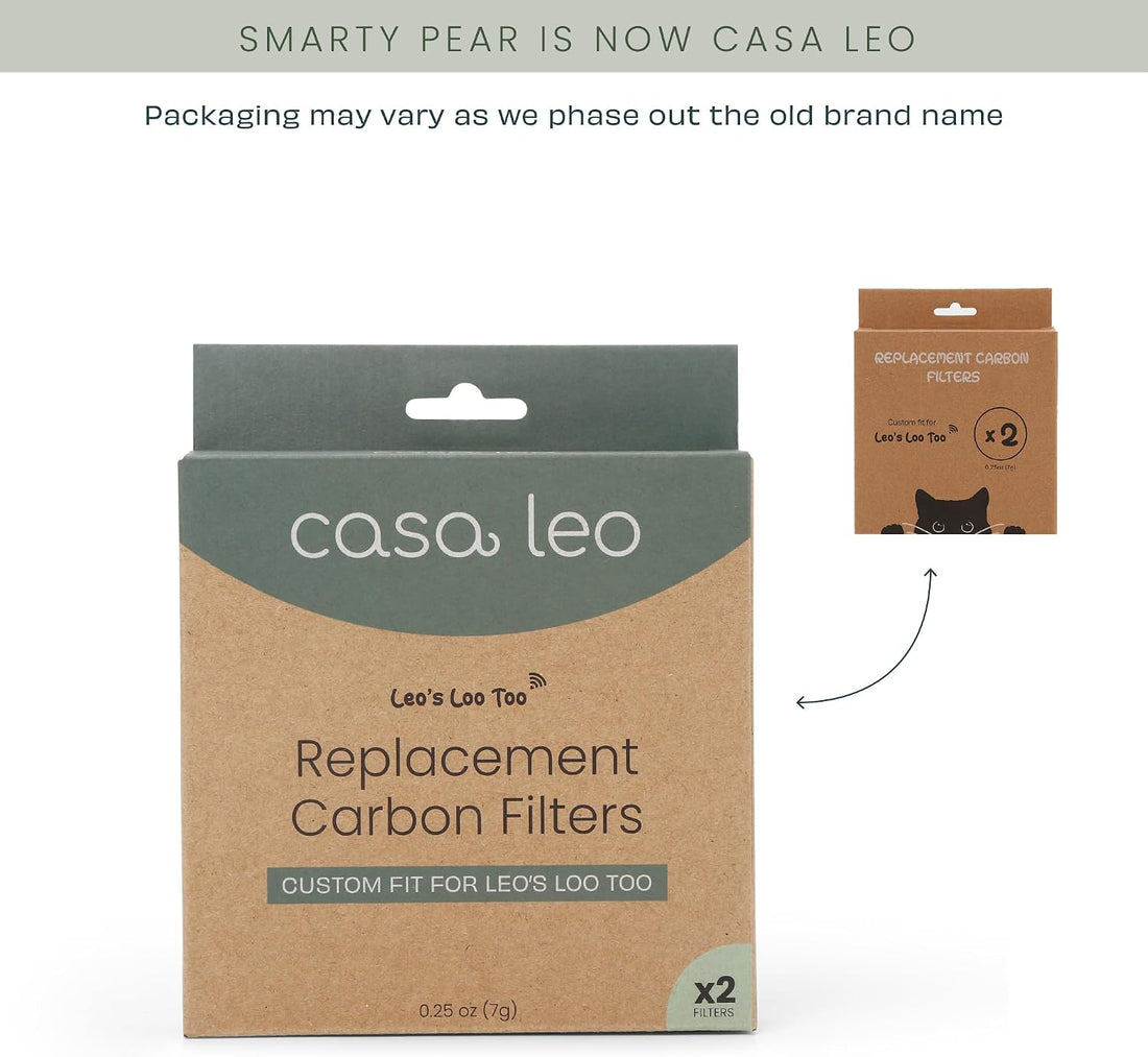 Casa Leo Carbon Filters, 2 Automatic Litter Box Filter Refills