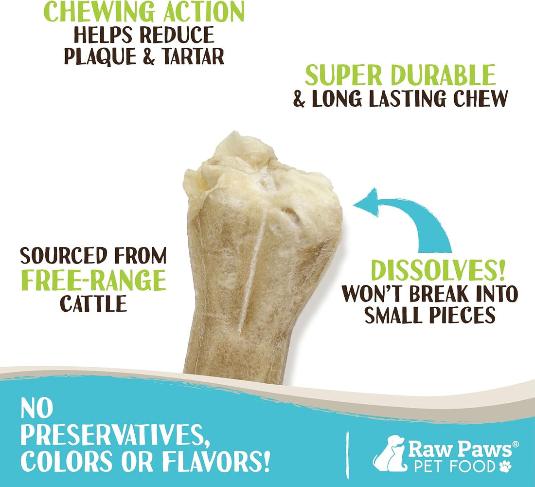 Raw Paws 6-inch Compressed Rawhide Bones for Dogs, 5-Count - Medium
