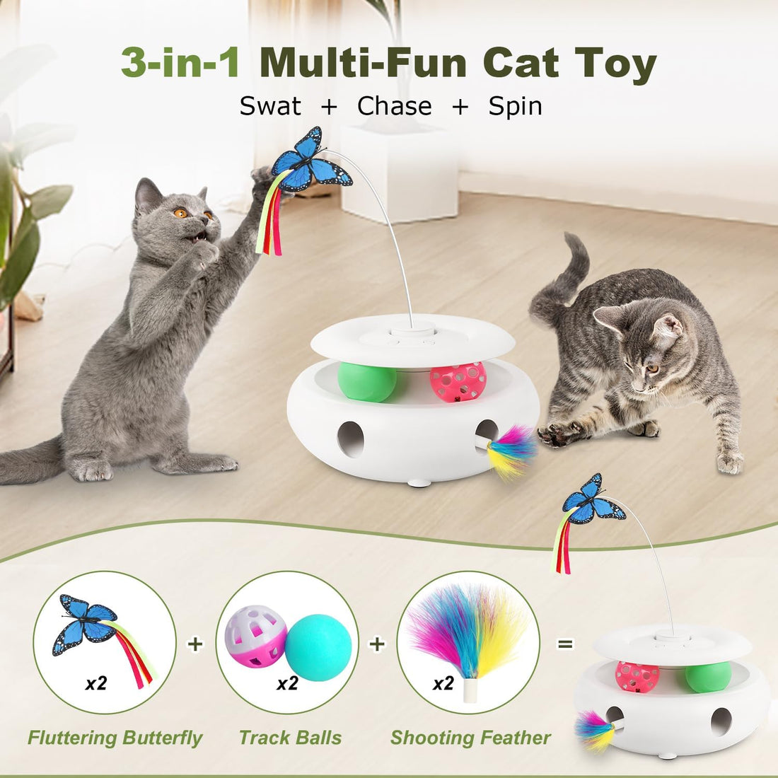 INKZOO Cat Toys for Indoor Cats