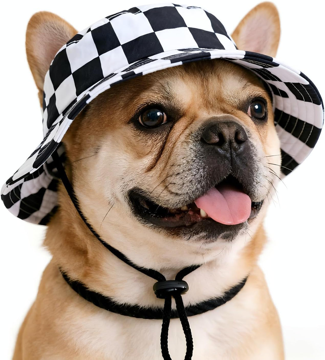 Dog Bucket Hat with Ear Holes, Adjustable Summer Sunscreen Cap