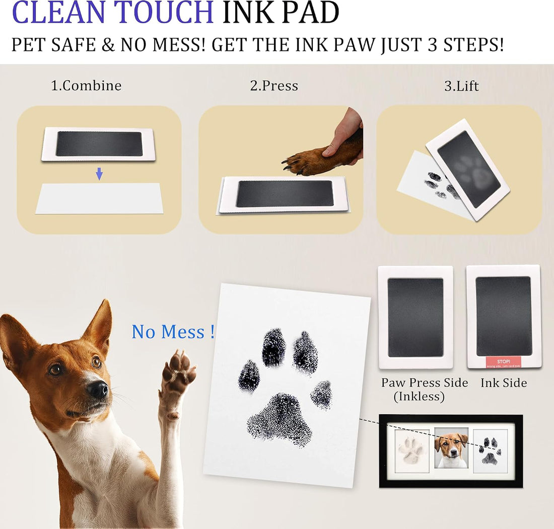 MYPAWLETS Paw Print Frame Kit,Dog/Cat Paw Print Kit,Soft Pawprint