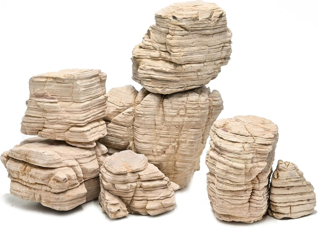 Aquarium Rocks 5lb Fish Tank Stone 2-5 inch Natural Pagoda Rocks