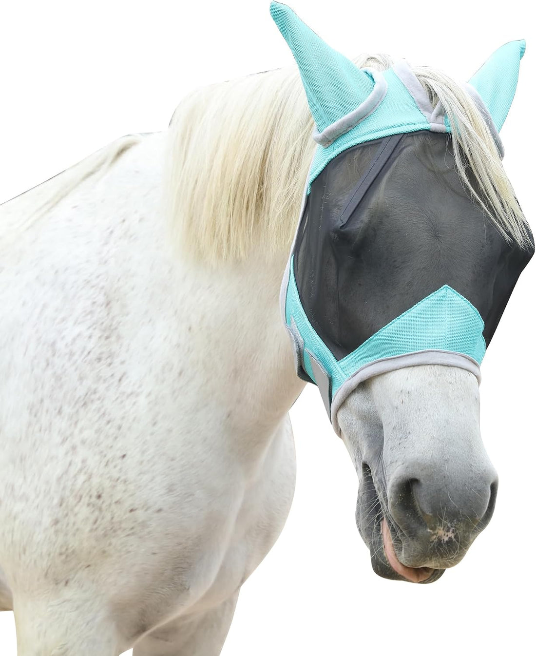 Horse Fly Mask with Ears, Full Face Equine Fly Mask UV Protection