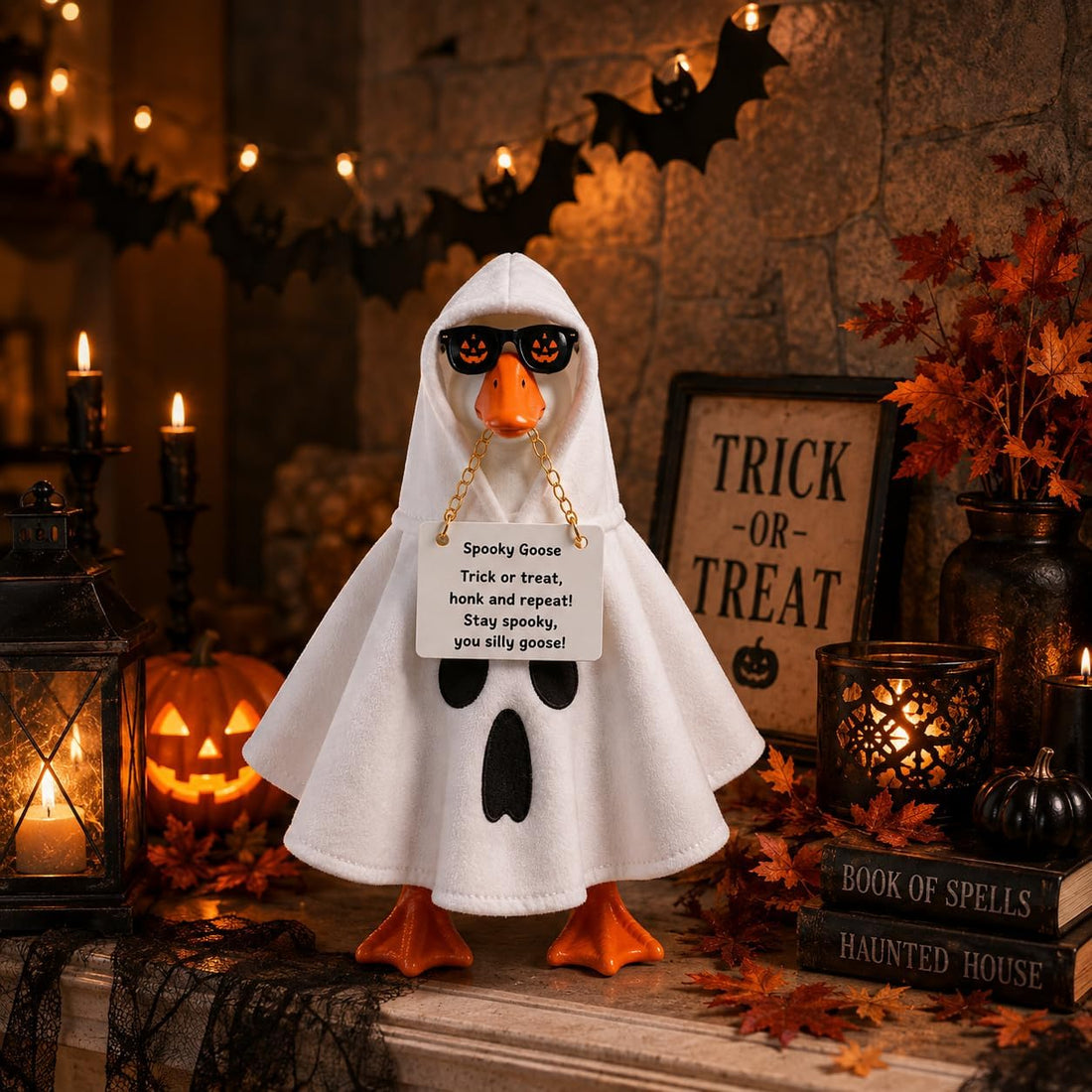 2 Pack Desk Goose Outfits 7 Inches for Halloween Christmas and Holiday