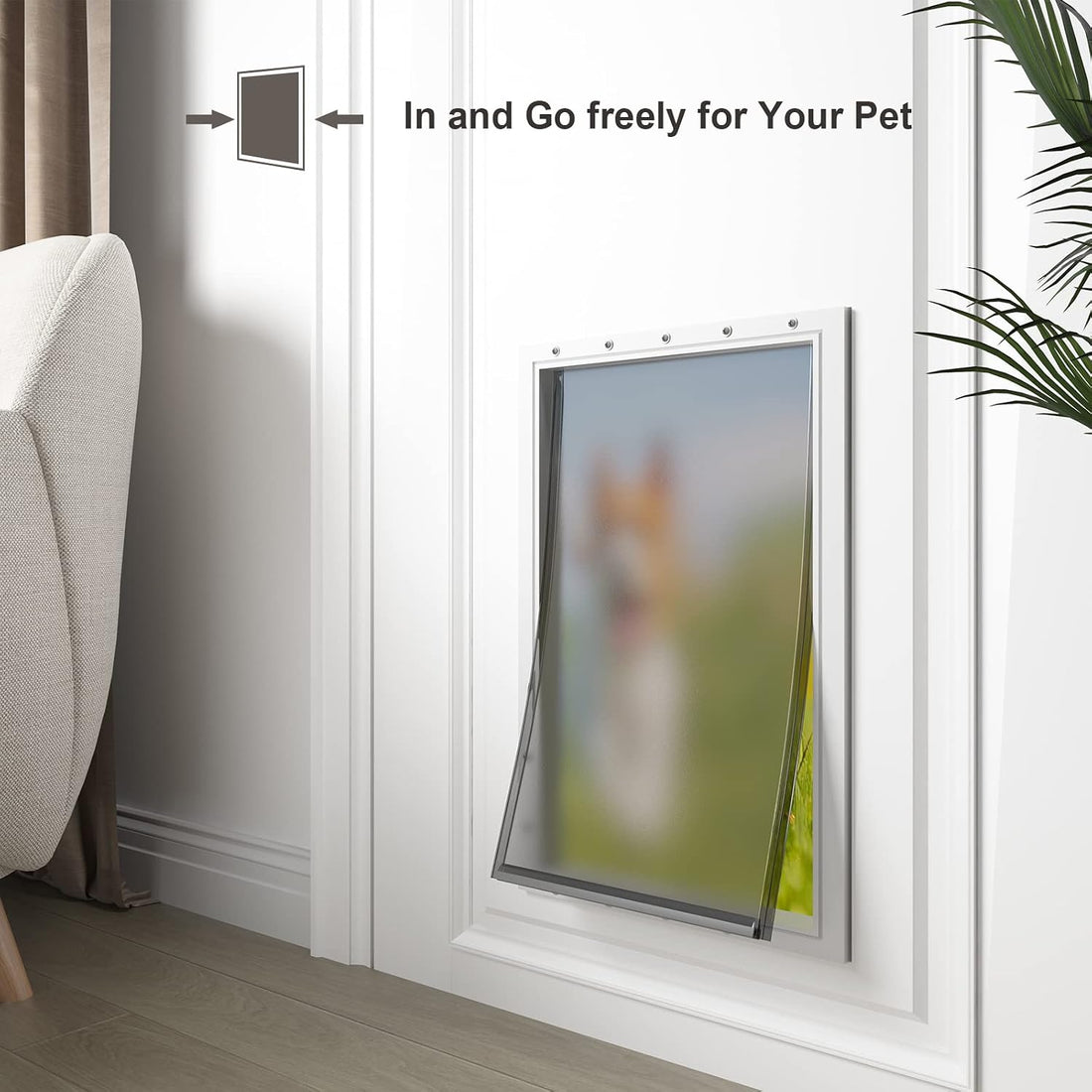 MIAOTONG Large Dog Door Replacement Flaps with Screws