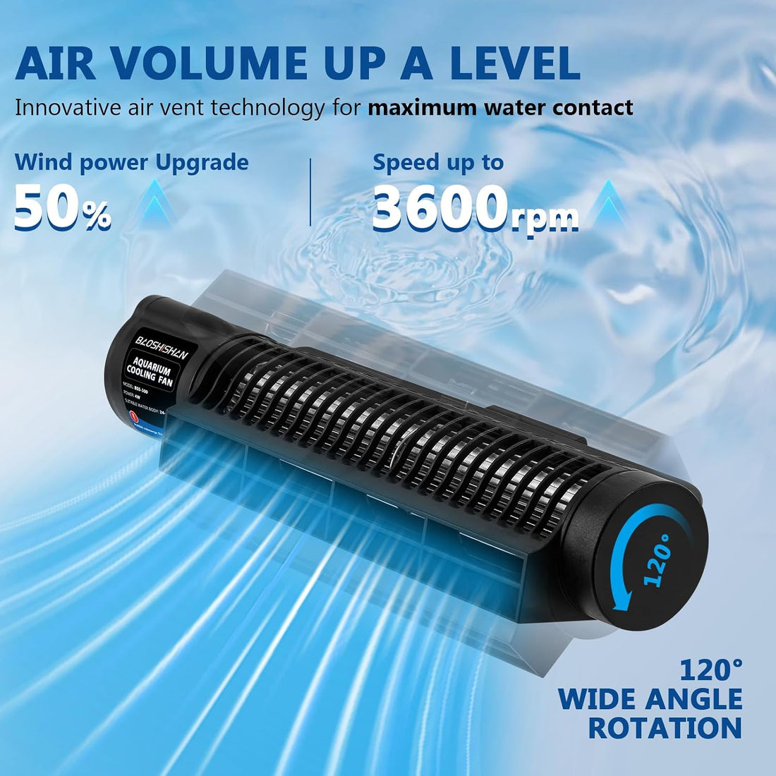 BAOSHISHAN Aquarium Chiller Fan with Auto Temperature Control