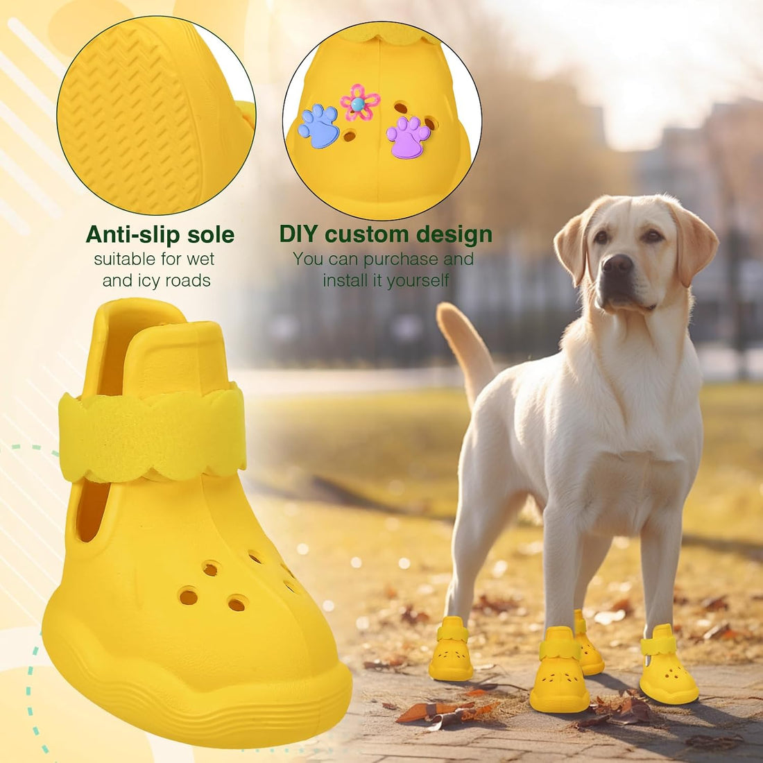 Dog Shoes for Hot Pavement and Snow - Waterproof, Non-Slip