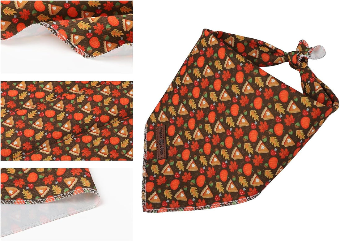 Lionet Paws Halloween Pumpkin Dog Bandana Washable Cotton