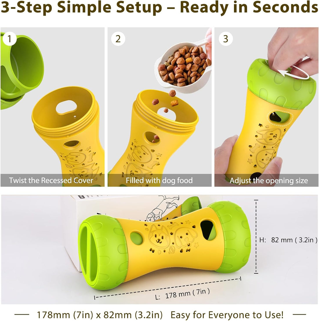 Treat Dispensing Dog Puzzle Toy, Interactive Dog Toys