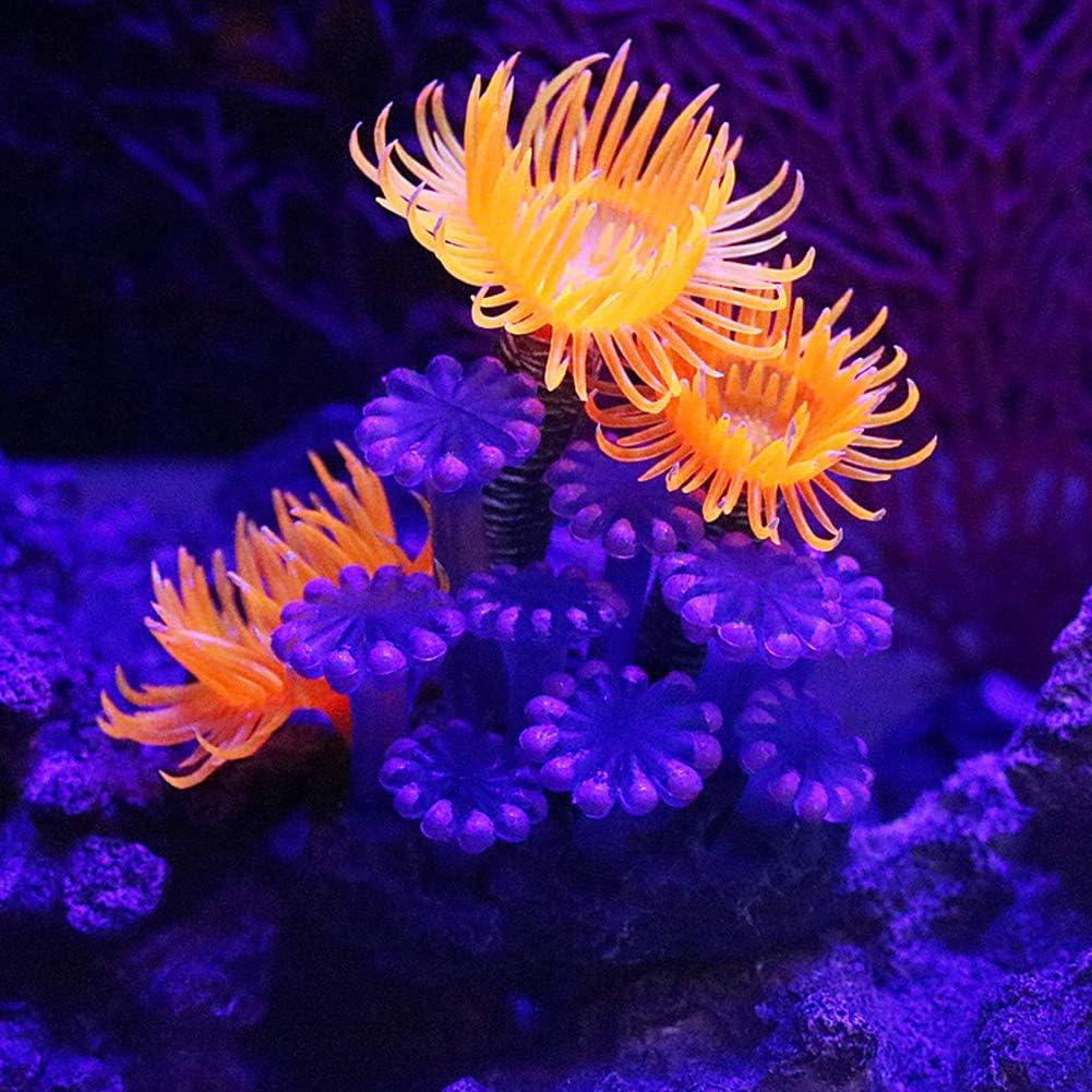 TOPINCN Silicone Sea Anemone Aquarium Ornament, 2.4 x 2 x 3.1 in