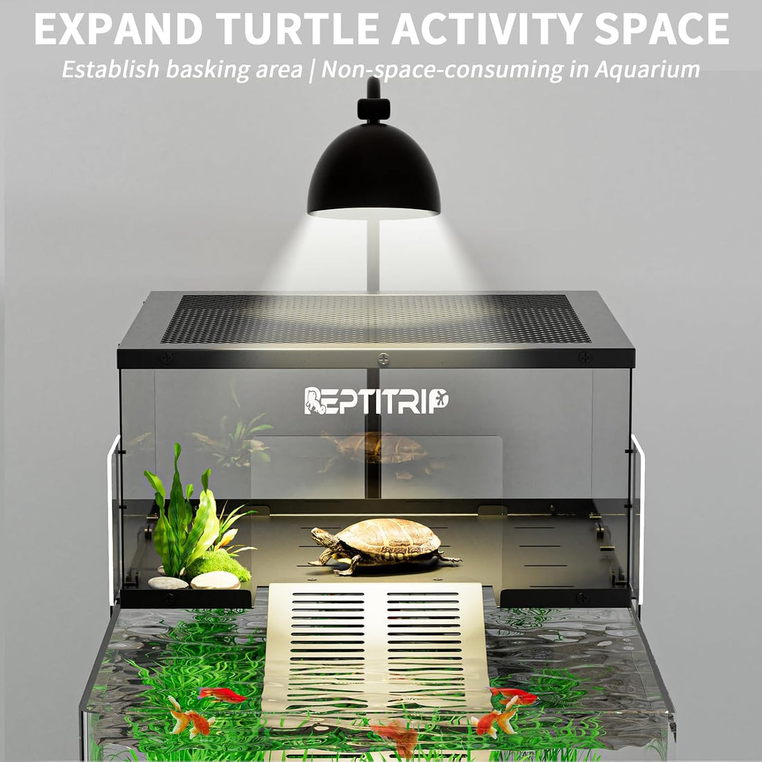 Stainless Steel Turtle Basking Platform, for 18‑20 Inch Wide Aquariums