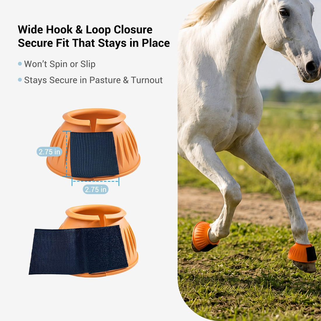 Horse Bell Boots, Ballistic Rubber Overreach Boots