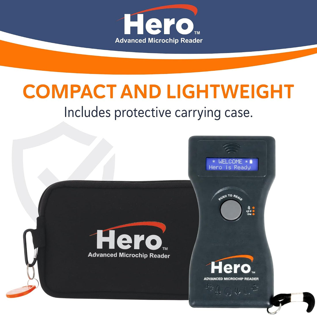 Hero Universal Microchip Scanner, Reads ISO & Non-ISO Pet Microchips