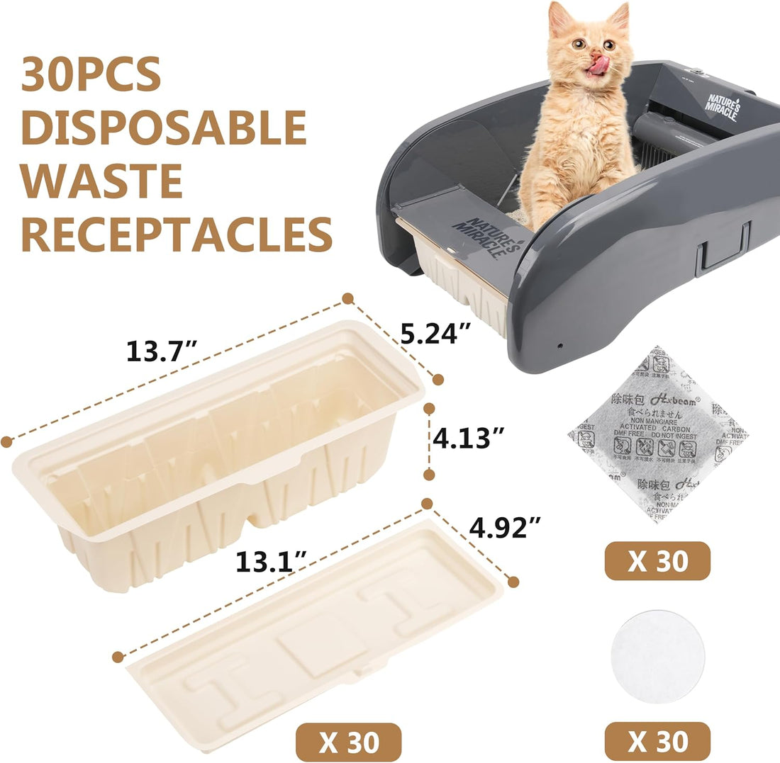 LUVCOSY 30 PCs Disposable Waste Receptacles with Charcoal Bags