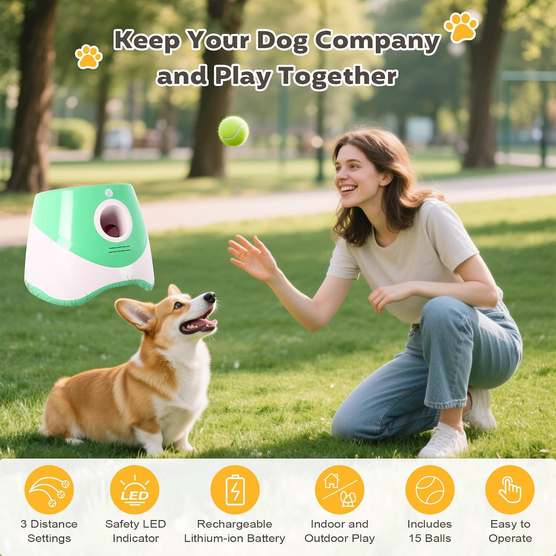 Automatic Ball Launcher for Dogs: Indoor Thrower Fetch Machine