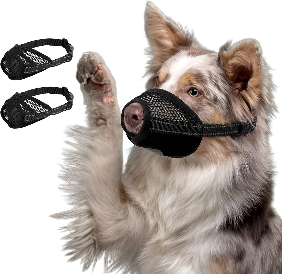2 Pack Air Mesh Breathable Drinkable Dog Muzzle for Small Dogs