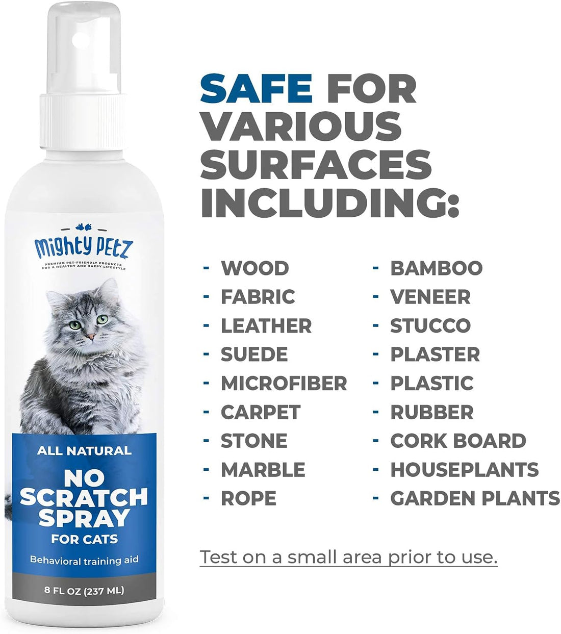 Mighty Petz Cat Deterrent Spray - Cat Indoor Repellent for Furniture