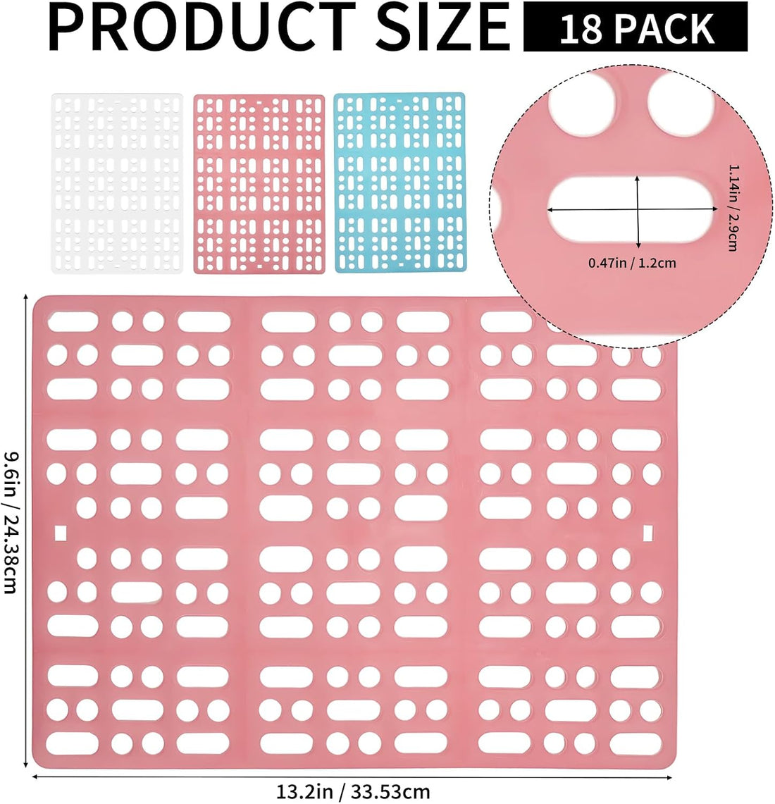 18 Pack Plastic Rabbit Cage Mat