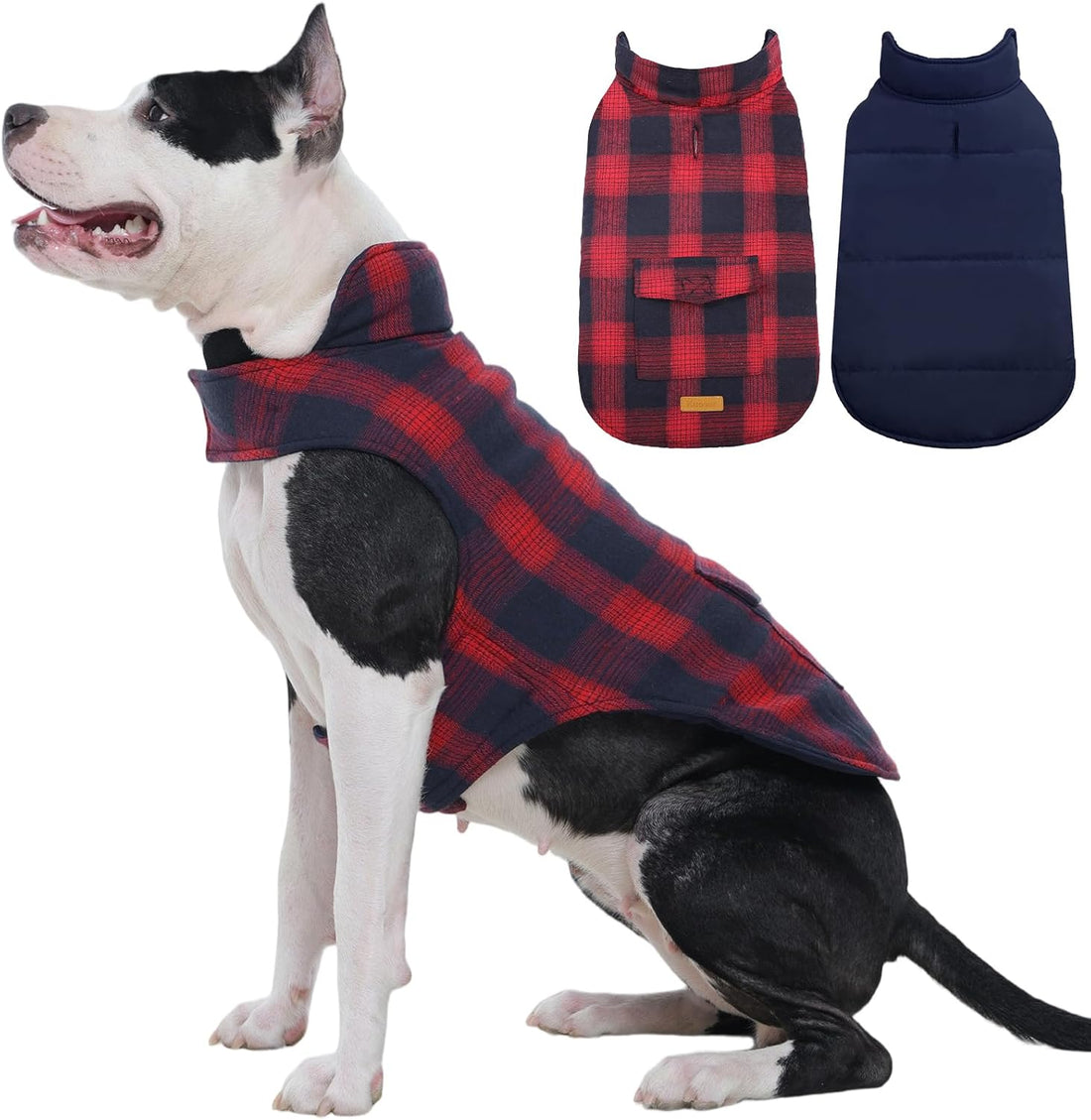 Kuoser Dog Winter Coat, Reversible Dog Jacket