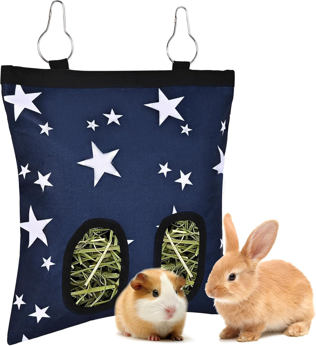 Upgraded Rabbits Hay Feeder Bag for Bunny, Guinea Pigs, Chinchillas