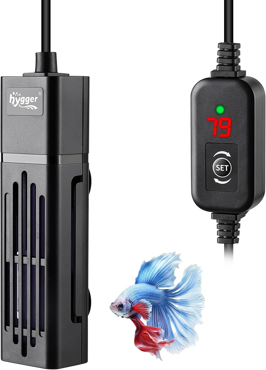 hygger 150W Submersible Aquarium Heater, Adjustable Fish Tank Heater
