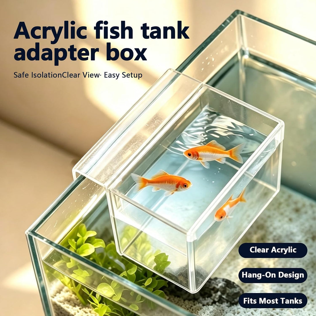 Fish Breeder Box for Aquarium, Hanging Acclimation Box