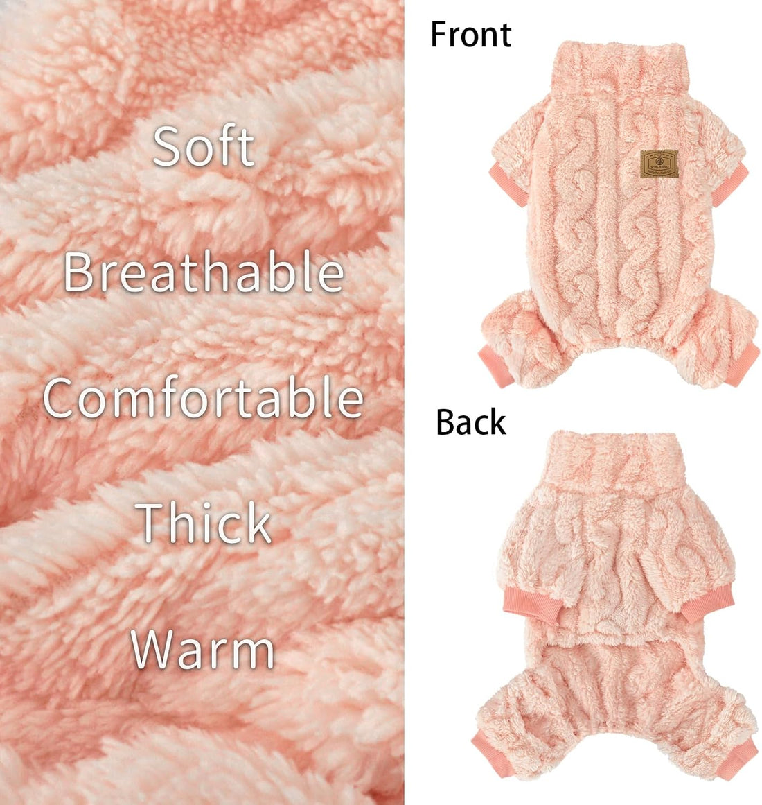 XPUDAC Dog Sweater, Dog Winter Clothes for Small Medium Dogs Girl Boy