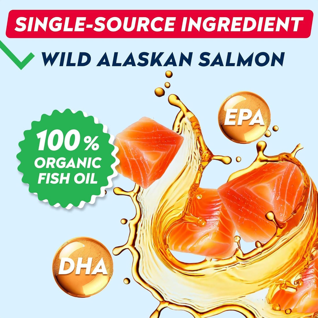 StrellaLab 32 OZ Salmon Oil for Dogs - Omega 3 for Dogs & Cats