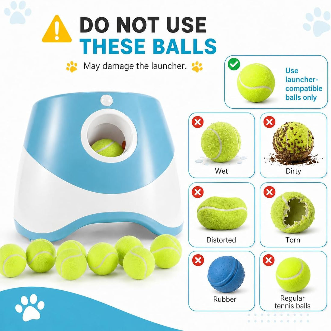 Automatic Dog Ball Launcher with 3 Adjustable shoot distance
