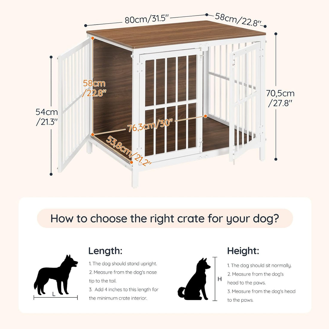 HOOBRO Heavy Duty Dog Crate Furniture