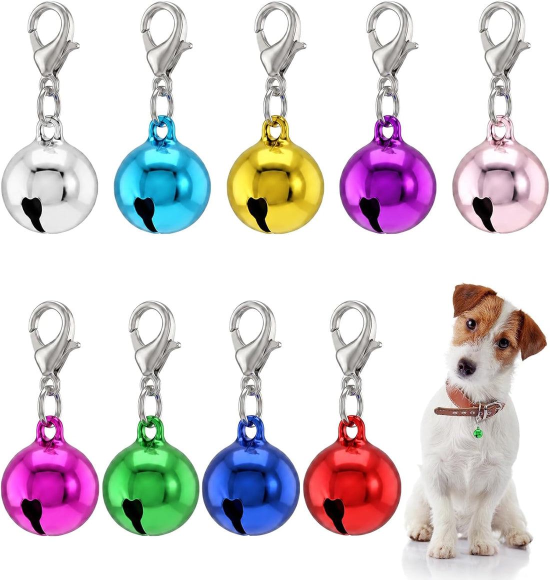 9 Pcs Bell for Cat Collar, Cat Bell for Collar with Clear Jingling