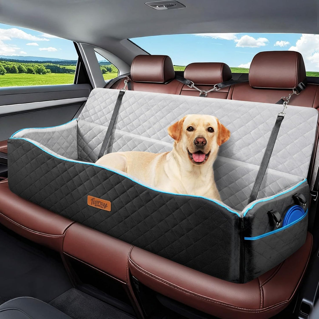 Tivray Large Dog Car Seat, Dog Car Bed for Large Dogs Under 120lbs