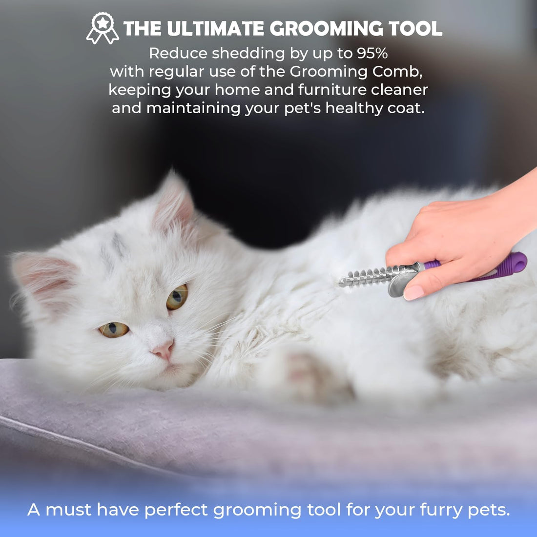 GENPEPADO Dematting Undercoat Rake Comb for Dogs & Cats with Long