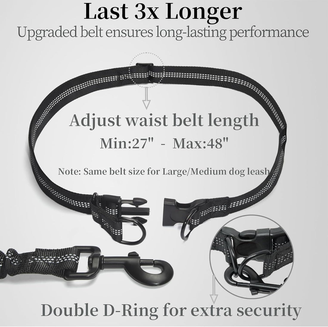 iYoShop Hands Free Dog Leash with Zipper Pouch