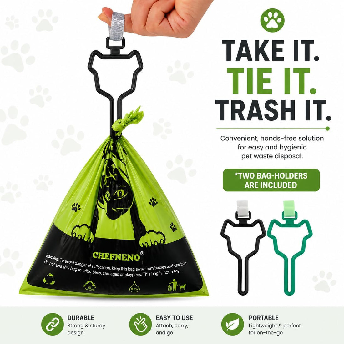 Doggy Poop Bags Biodegradable with Dispenser Eco-friendly Dog Waste