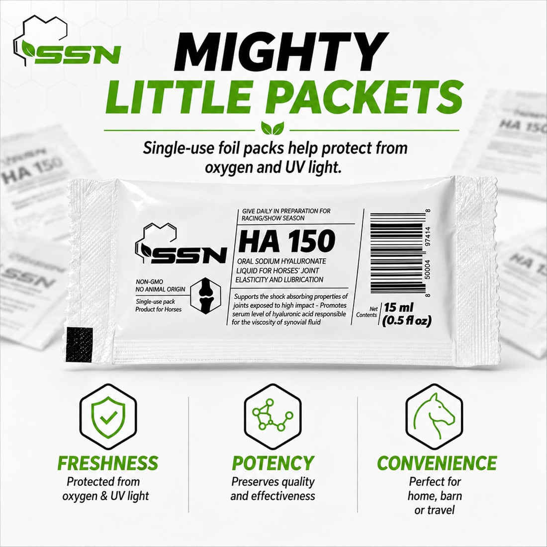 SSN HA 150 - 4 In 1 Horse Supplement - 60 Servings - Equine Joint