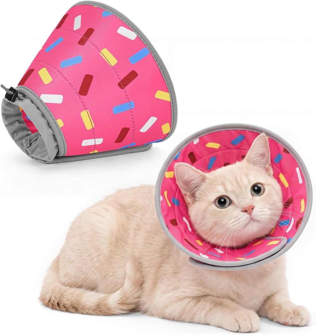 Supet Cat Cone to Stop Licking After Surgery Cat Recovery Collar