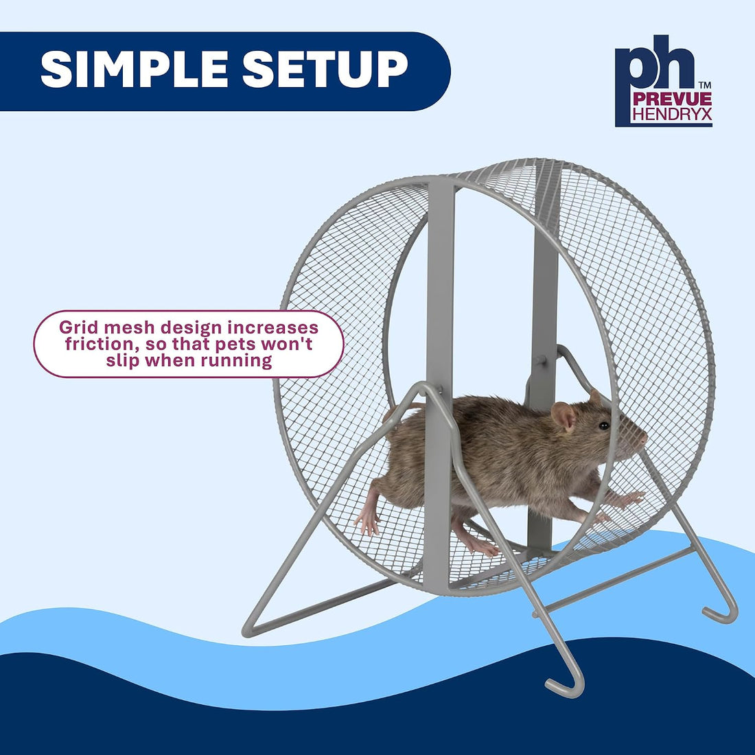 Prevue Pet Products Wire Mesh Hamster Wheel Silent Spinning - 8 Inch