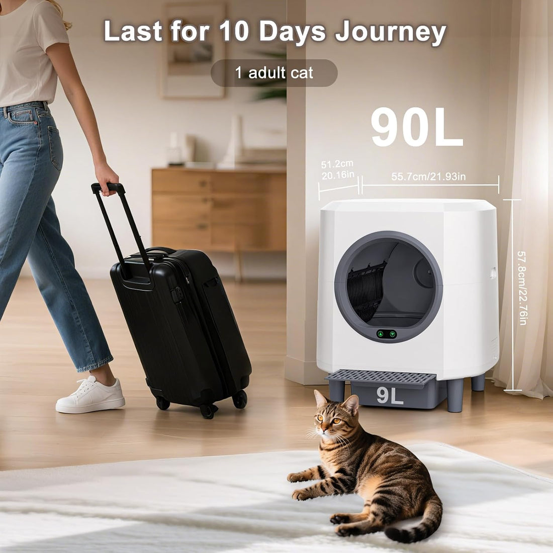 Automatic Litter Box, Self Cleaning Litter Box, Odor Control