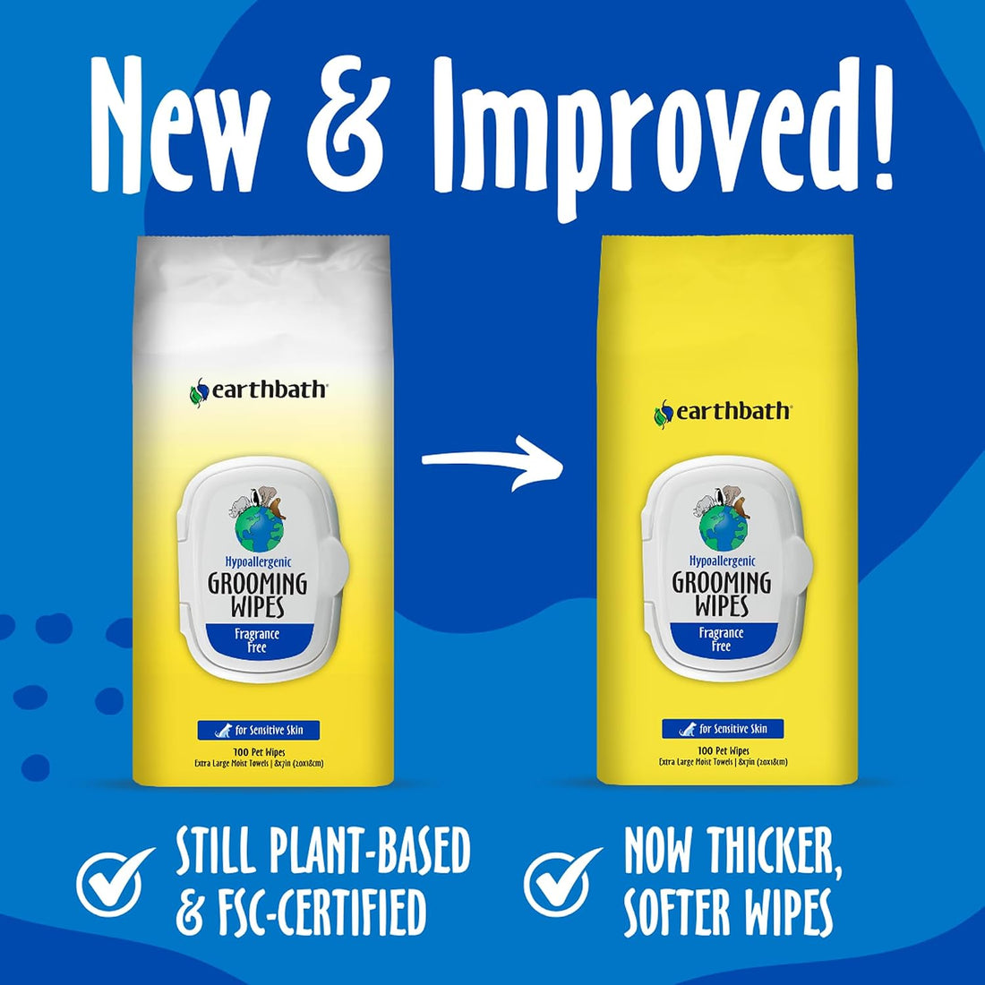 earthbath, Hypo-Allergenic Grooming Wipes
