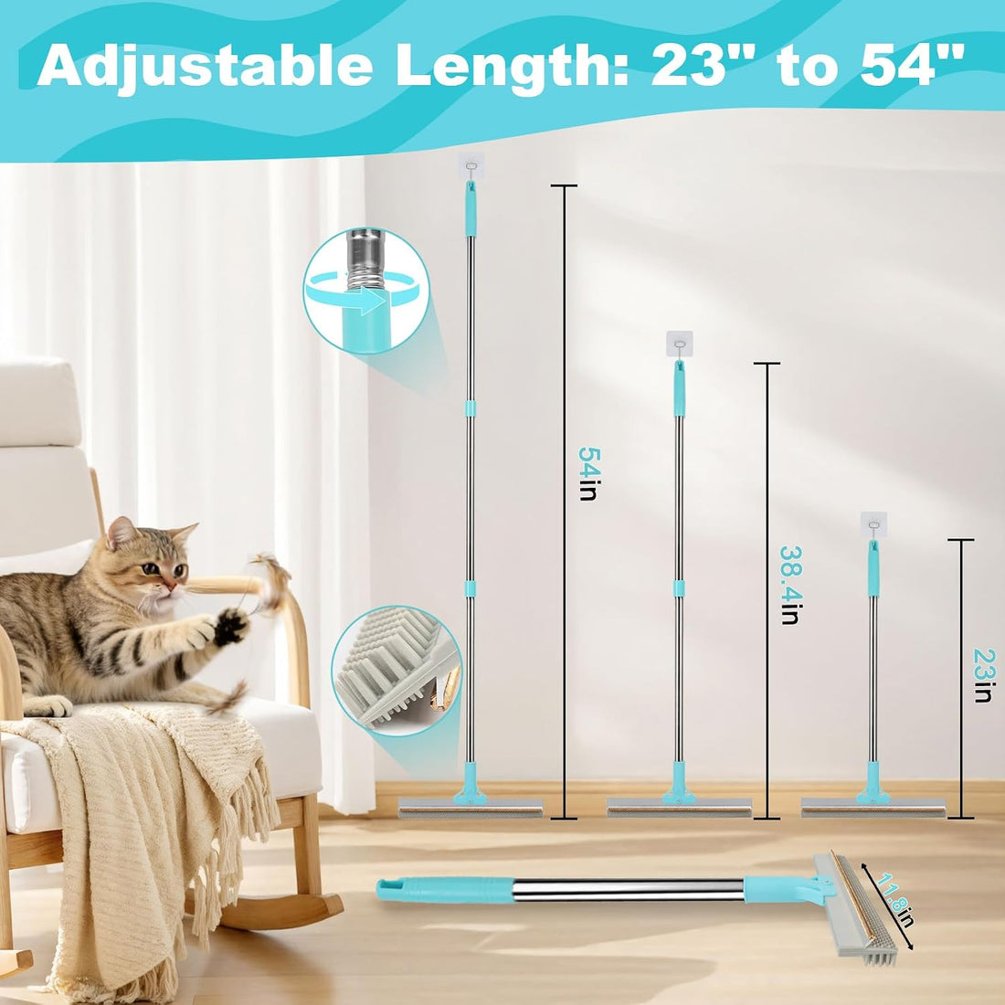 Vivifying Carpet Rake Pet Hair Remover Set